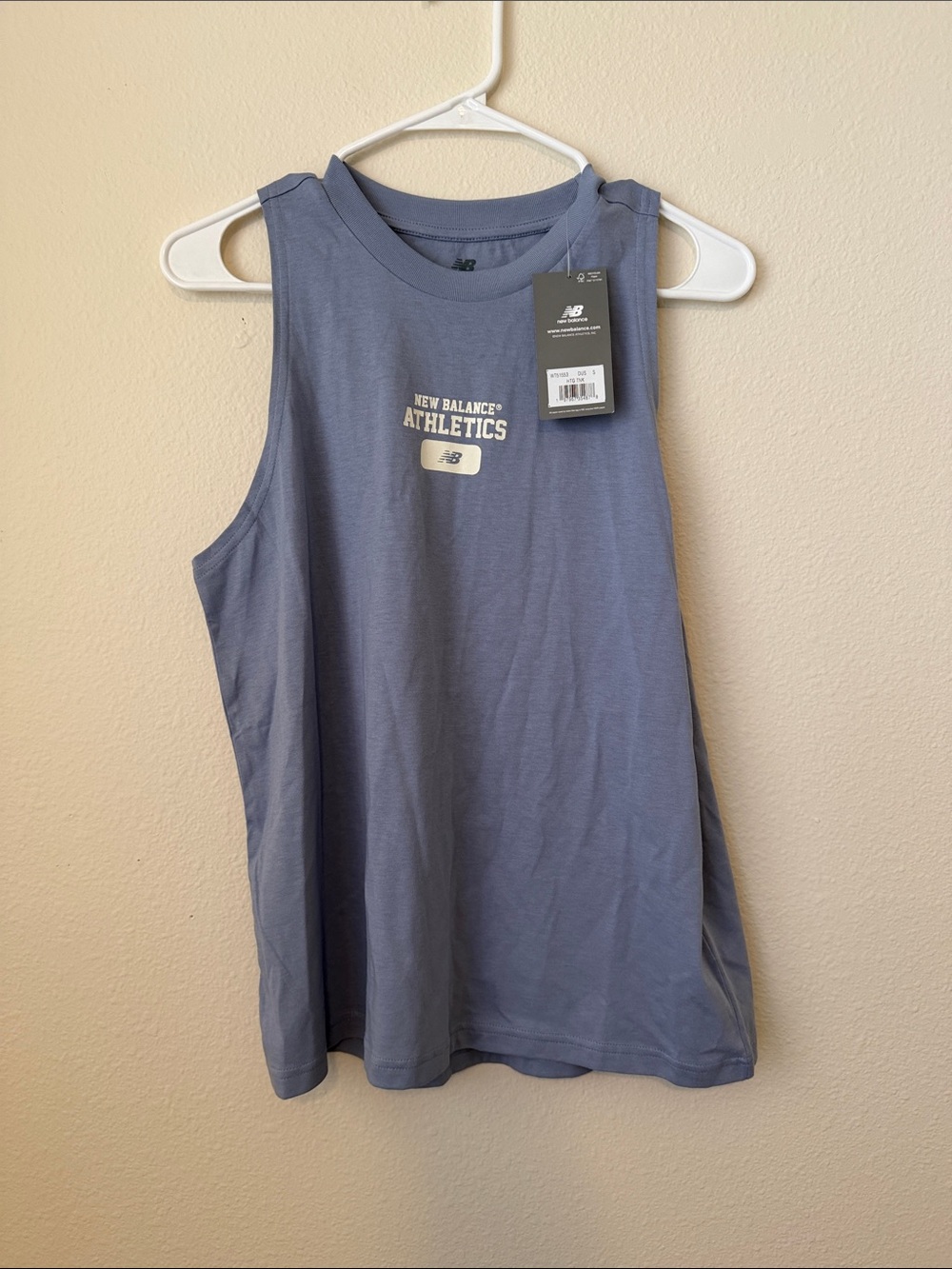 New Balance Women's Slate Blue Athletics Muscle Tank Top